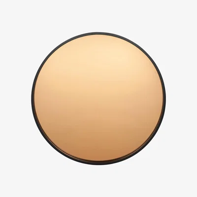 La Redoute 74cm Black & Copper Wood Round Wall Mirror