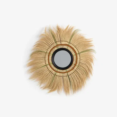 La Redoute Mane Fringe Mirror in Vegetable Fibre, Diameter 100 cm