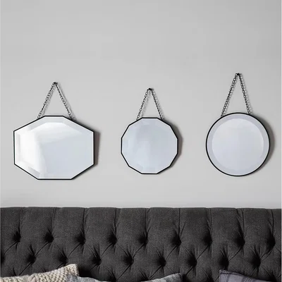 Marks & Spencer Gallery Home Set of 3 Haines Hanging Wall Mirrors - Silver, Silver