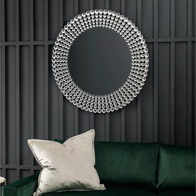 Marks & Spencer Gallery Home Sharrington Large Round Wall Mirror - Silver, Silver