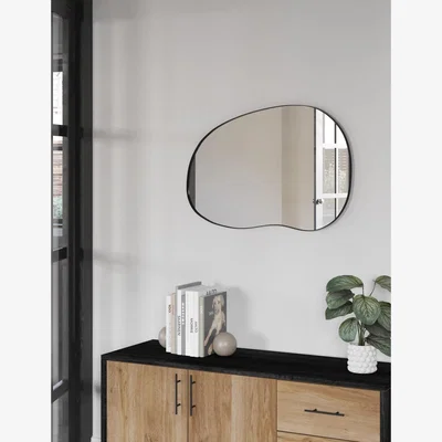 Marks & Spencer M&S Metal Irregular Wall Mirror - Black, Black