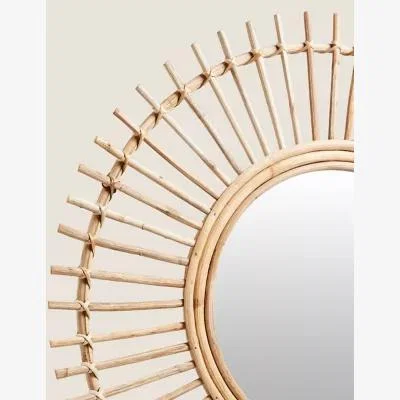 Marks & Spencer M&S  Rattan Round Starburst Wall Mirror - Natural, Natural