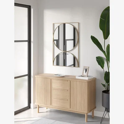Marks & Spencer M&S Large Framed Circle Wall Mirror - Antique Brass, Antique Brass