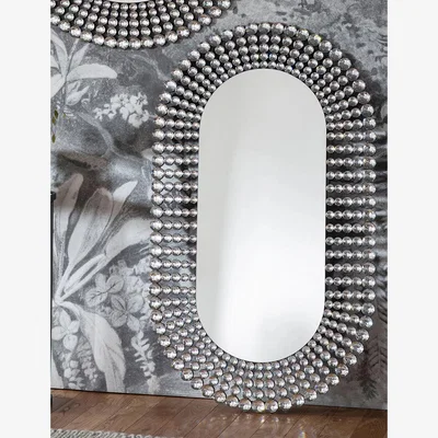 Marks & Spencer Gallery Home Sharrington Oval Hanging Wall Mirror - Silver, Silver