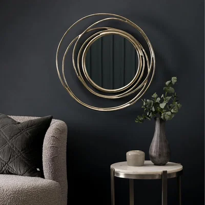 Marks & Spencer Gallery Home Allende Round Wall Mirror - Gold, Gold