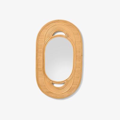 Made.com Karamo Wall Mirror, 52 x 90 cm, Natural Rattan