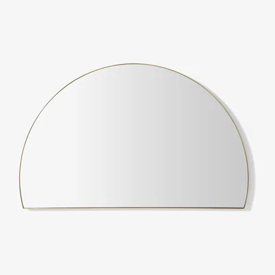 Made.com Arles Semi-Circle Wall Mirror, 54 x 85cm, Brushed Brass