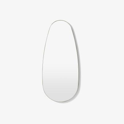 Made.com Adria Pebble Shape Dress Mirror, 127 x 56.5 cm, Brushed Brass