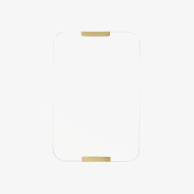 Made.com Rurick Wall Mirror, 60 x 90 cm, Brushed Brass
