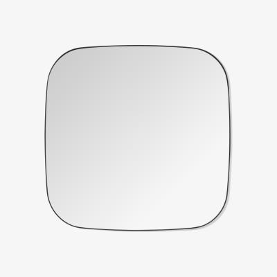 Made.com Emmerson Soft Square Mirror, 70 x 70cm, Matte Black