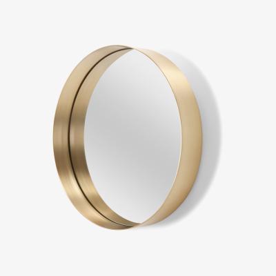 Made.com Alana Round Wall Mirror Extra Large 80 cm, Brushed Brass