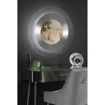 My Furniture Solar Flare Wall Mirror Silver