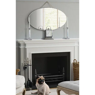 My Furniture Liberty Scalloped Edge Oval Wall Mirror
