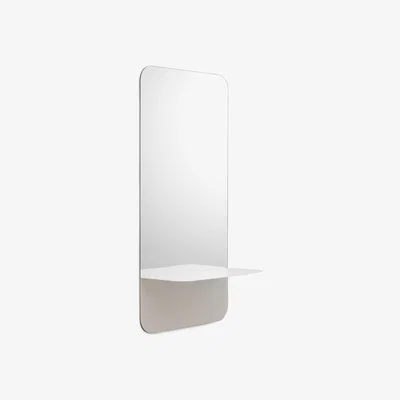 Made in Design Horizon   Vertical Wall mirror - Shelf by Normann Copenhagen White