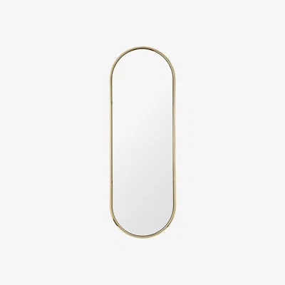 Made in Design Angui Wall mirror - / With built-in rail - L 50 x H 145 cm by AYTM Gold/Metal