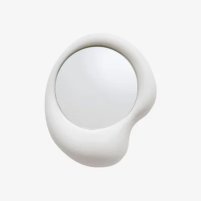 Made in Design Ingres - Jean Wall mirror ceramic white / W 41 x H 49 cm - Moustache