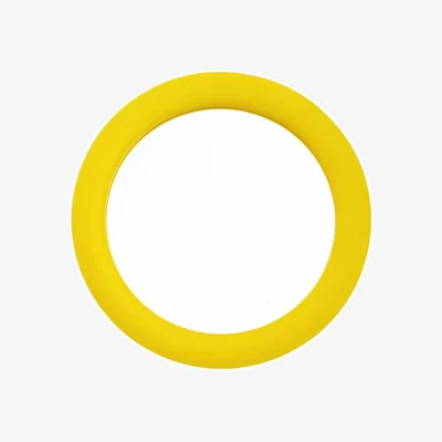 Made in Design Duplum Wall mirror ceramic yellow / Ø 48.3 cm - raawii