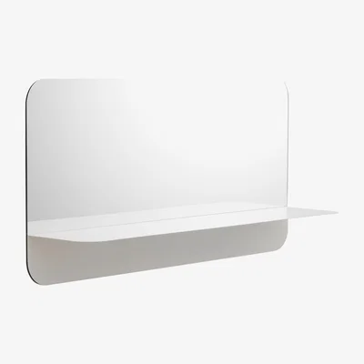 Made in Design Horizon  Horizontal Wall mirror - Shelf by Normann Copenhagen White