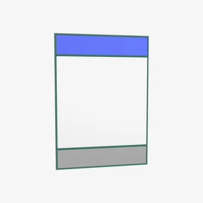 Made in Design Vitrail Wall mirror - / 50 x 70 cm by Magis Blue/Green/Grey