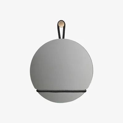 Made in Design Lasso Wall mirror - / Ø 50 cm by Design House Stockholm Black