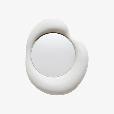 Made in Design Ingres - Dominique Wall mirror ceramic white / W 88 x H 105 cm - Moustache