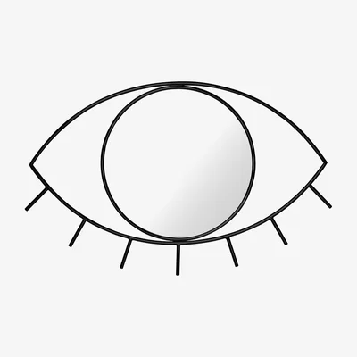 Made in Design Cyclops Medium Wall mirror - / L 43 x H 28 cm by Doiy Black