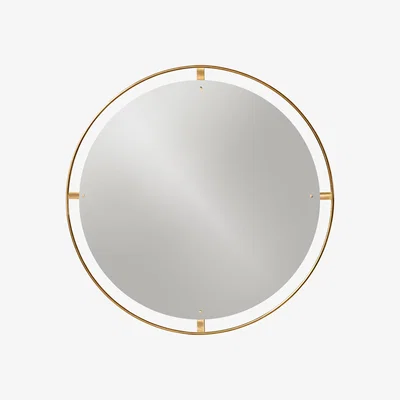 Made in Design Nimbu Wall mirror - / Ø 110 cm - Brass by Menu Gold/Metal