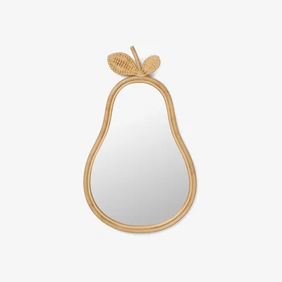 Made in Design Pear Wall mirror - / Rattan by Ferm Living Beige