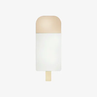 Made in Design Ice Cream Wall mirror - H 57 cm by EO Pink/Natural wood