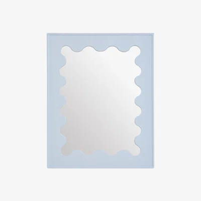 Made in Design Ripple Mirror - / Lacquered wood - 66 x 81 cm by Jonathan Adler Blue
