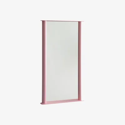 Made in Design Pipeline Large Wall mirror metal pink / L 66 x H 117.5 cm - raawii