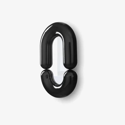 Made in Design Zodiac Medium Wall mirror - / Ceramic - L 55 x H 90 cm by Moustache Black