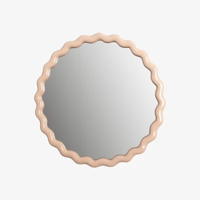 Made in Design Zigzag Wall mirror - / Ø 50 cm - Polyresin by & klevering Pink