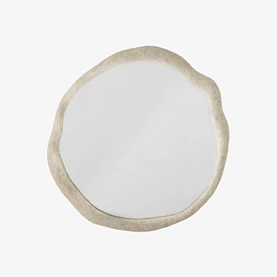 Made in Design Wall mirror Cillia plastic material / Ø 41 cm - Stone-effect polyresin - Bloomingville