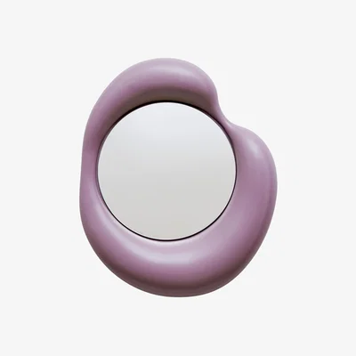 Made in Design Ingres - Auguste Wall mirror ceramic purple / W 44 x H 52.5 cm - Moustache