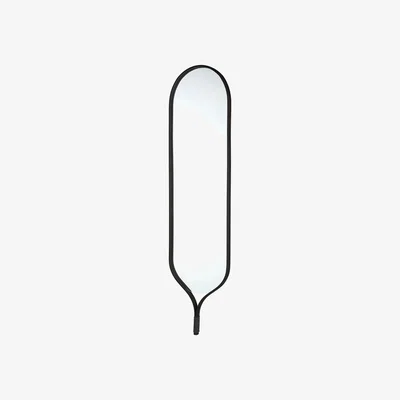 Made in Design Racquet Wall mirror - / Oak - L 50 x H 200 cm by Bolia Black