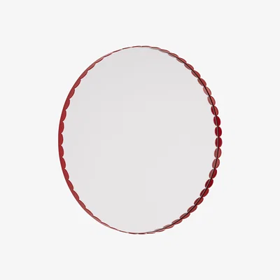 Made in Design Arcs Wall mirror metal red / Ø 60 cm - Hay
