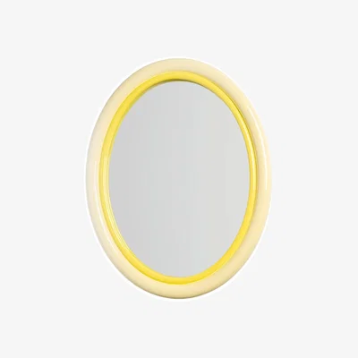 Made in Design Sleek Wall mirror plastic material yellow / 49 x 38 cm - & klevering