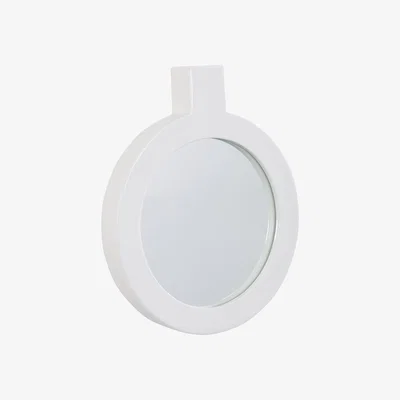 Made in Design Label Wall mirror - / L 24 x H 29,5 cm by Thelermont Hupton White