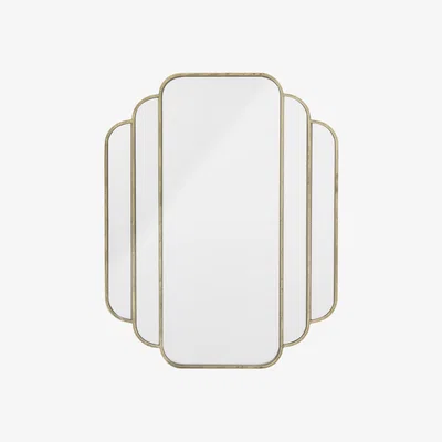 Made in Design Mas Wall mirror gold metal / Golden metal - L 63 x H 80 cm - Bloomingville