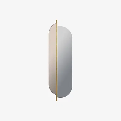 Made in Design Totem Wall mirror - / Swivel & two-tone - H 170 cm by RED Edition Gold/Metal