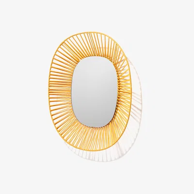 Made in Design Cesta Mirror - Oval - 47 x 54 cm by ames Yellow