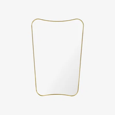 Made in Design F.A.33 Wall mirror - Gio Ponti / L 54 x H 80 cm by Gubi Gold/Metal