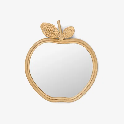 Made in Design Apple Wall mirror - / Rattan by Ferm Living Beige