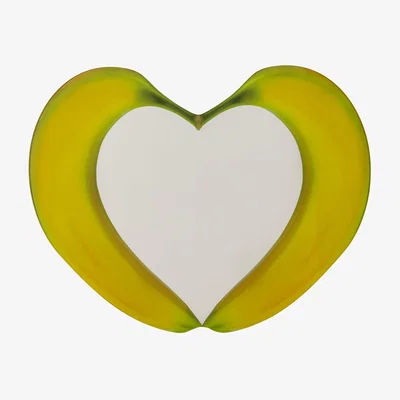 Made in Design Love Banana Wall mirror glass yellow / L 64 x H 50 cm - Seletti