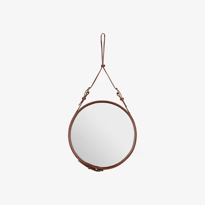 Made in Design Adnet Wall mirror - Ø 45 cm by Gubi Brown