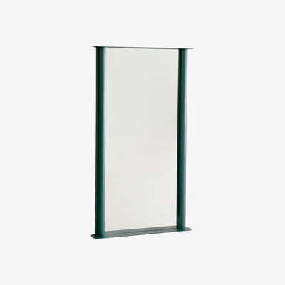 Made in Design Pipeline Large Wall mirror metal green / L 66 x H 117.5 cm - raawii