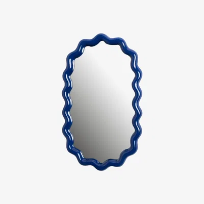 Made in Design Zigzag Wall mirror - / 40 x 24 cm - Polyresin by & klevering Blue