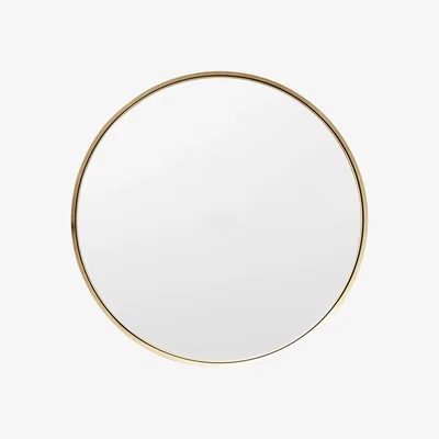 Made in Design Darkly Large Wall mirror - / Metal - Ø 60 cm by Menu Gold/Metal