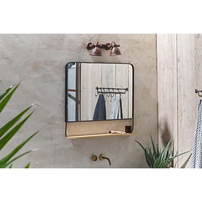 Nkuku Nkuku Harni Mirror | Mirrors | Black | Landscape 62 x 70 x 12 cm